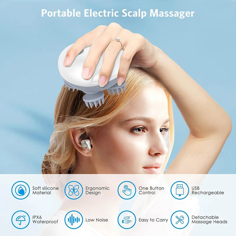 Electric Scalp & Body Massager – Deep Kneading Relief