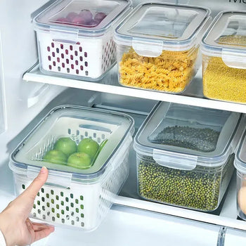 3-Piece Kitchen Storage Box Set – Moisture Proof & Microwave Safe - Clarify.pk