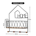 Creative Wall-Mounted 'HOME' Shelf & Key Holder (Sleek Black)