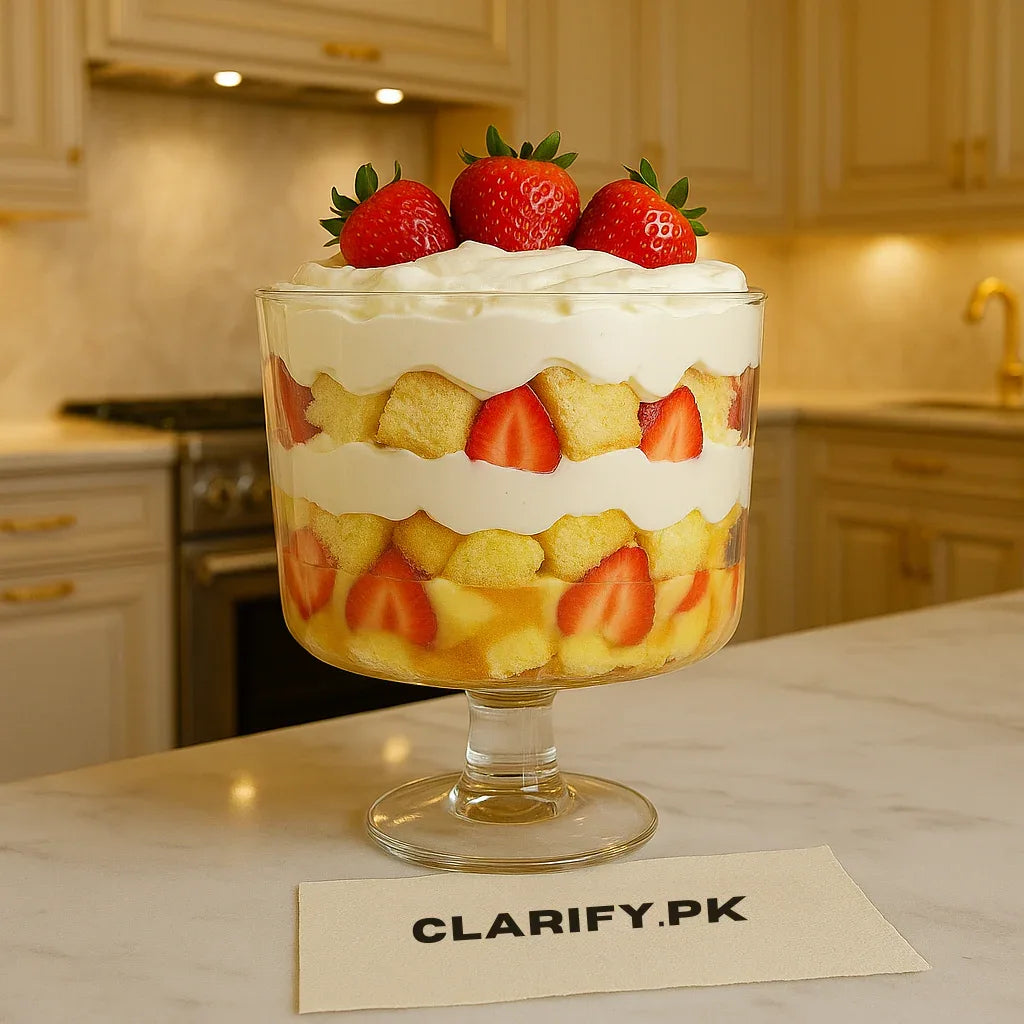 Large Trifle Bowl 4 Liters – Glass Dessert Serving Bowl
