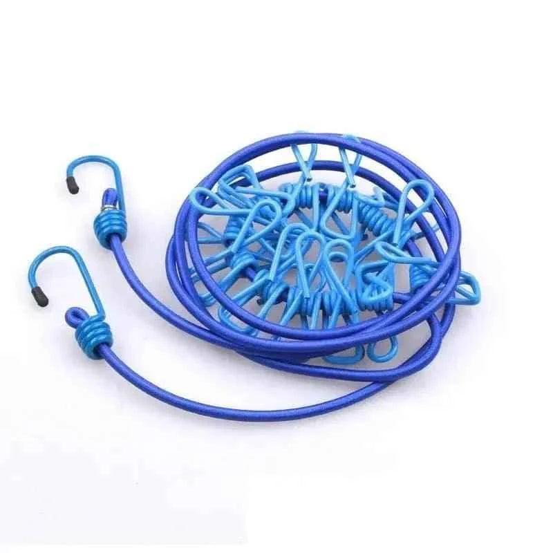 12 Clip Elastic Clothesline for Efficient Drying and Organization - Clarify.pk