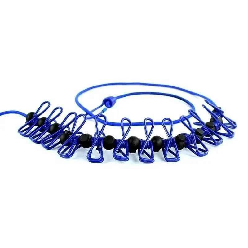 12 Clip Elastic Clothesline for Efficient Drying and Organization - Clarify.pk
