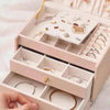3 Layer Jewelry Organizer - Premium Elegant Design with Ample Storage - Clarify.pk