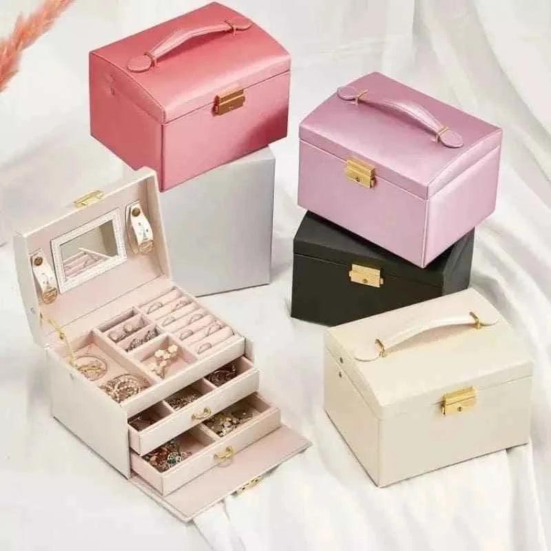 3 Layer Jewelry Organizer - Premium Elegant Design with Ample Storage - Clarify.pk
