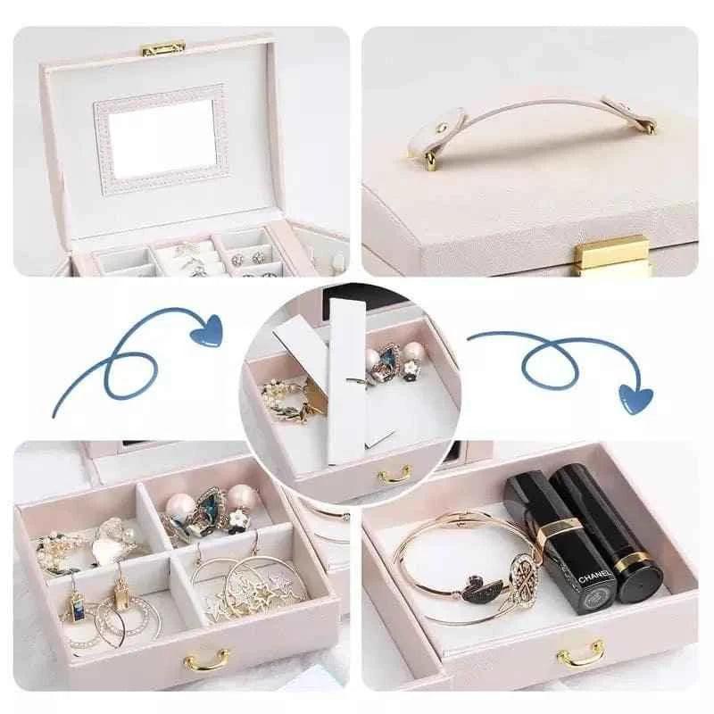 3 Layer Jewelry Organizer - Premium Elegant Design with Ample Storage - Clarify.pk