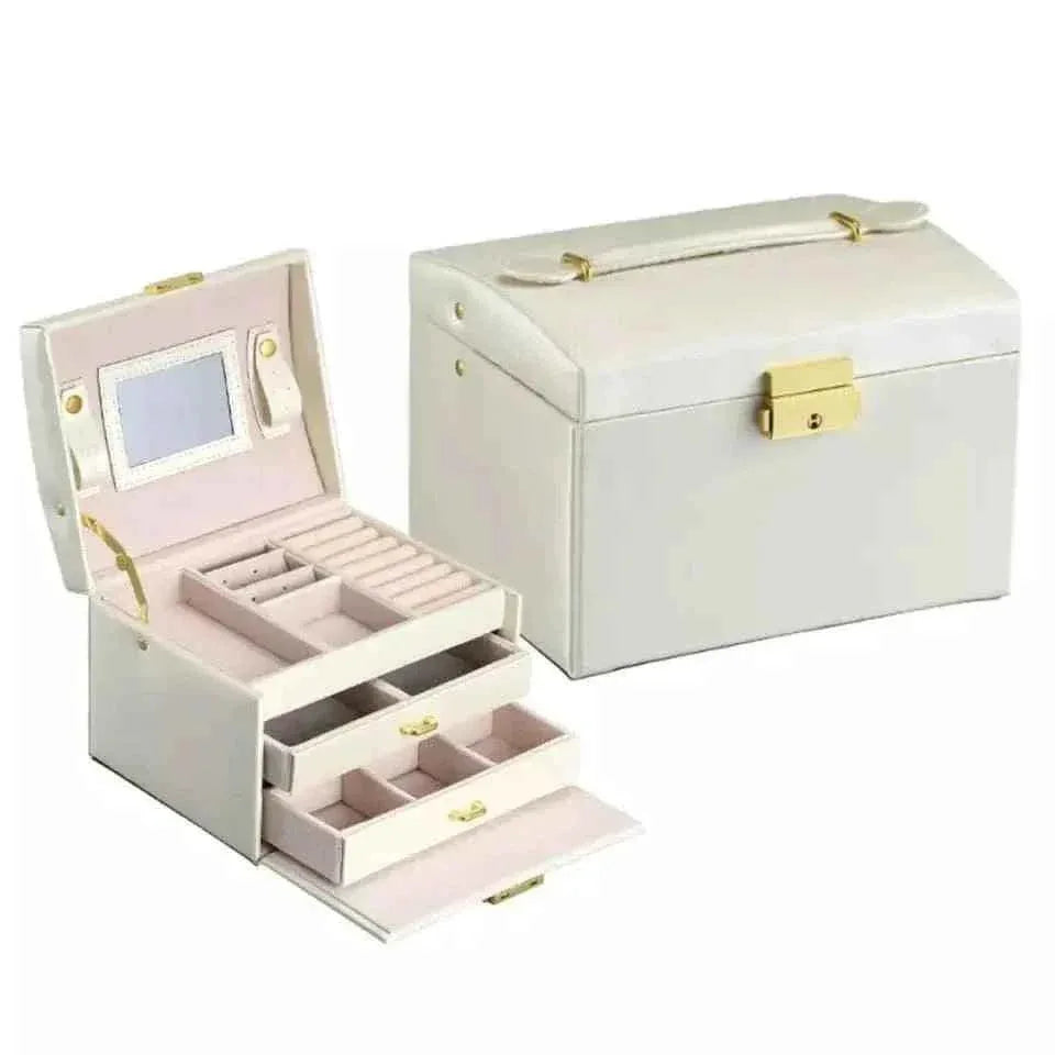 3 Layer Jewelry Organizer - Premium Elegant Design with Ample Storage - Clarify.pk