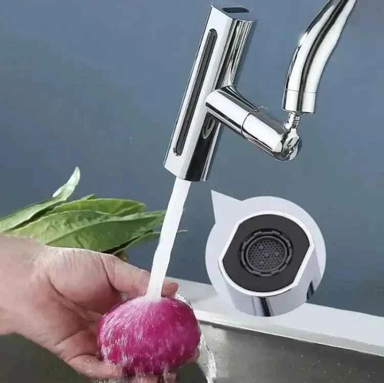 Multifunctional Kitchen Faucet Waterfall with Pressurized Bubbler and 4 Modes Spout Adapter - Clarify.pk