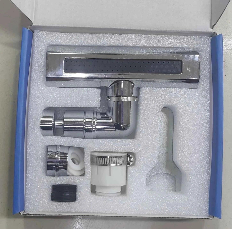 Multifunctional Kitchen Faucet Waterfall with Pressurized Bubbler and 4 Modes Spout Adapter - Clarify.pk