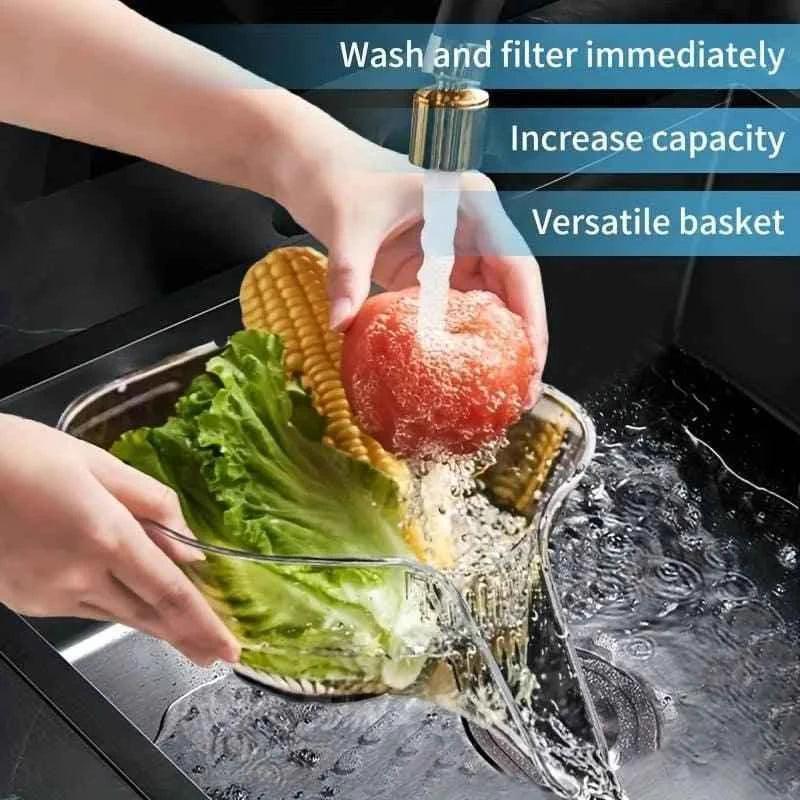 Multipurpose Kitchen Basket - Acrylic Drainage Basket for Fruits and Vegetables