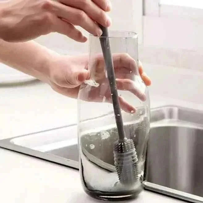 Bottle Cleaning Brush with Rubber TPR Bristles for Deep Cleaning - Clarify.pk