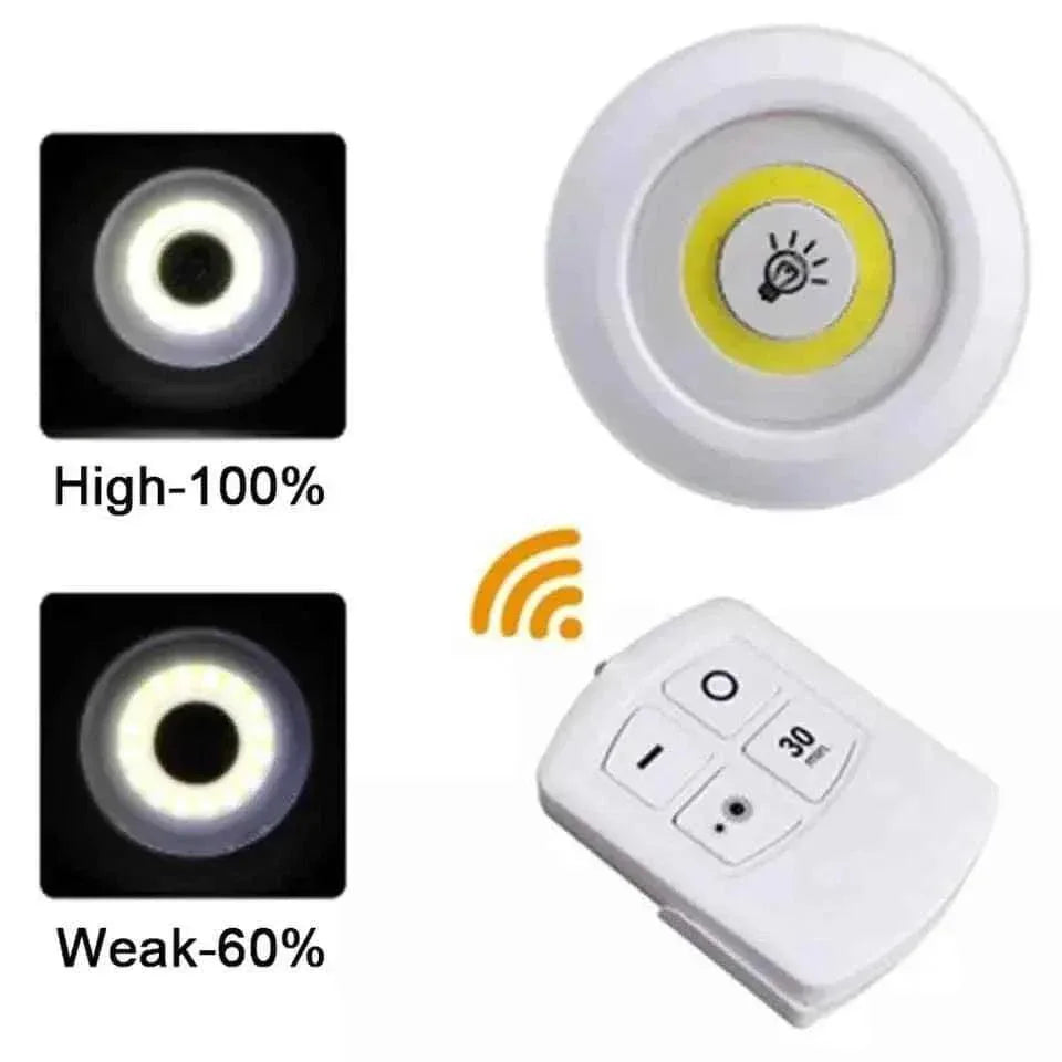 Pack of 3 Wireless LED Night Lights with Remote Control - Ultra-Bright - Clarify.pk