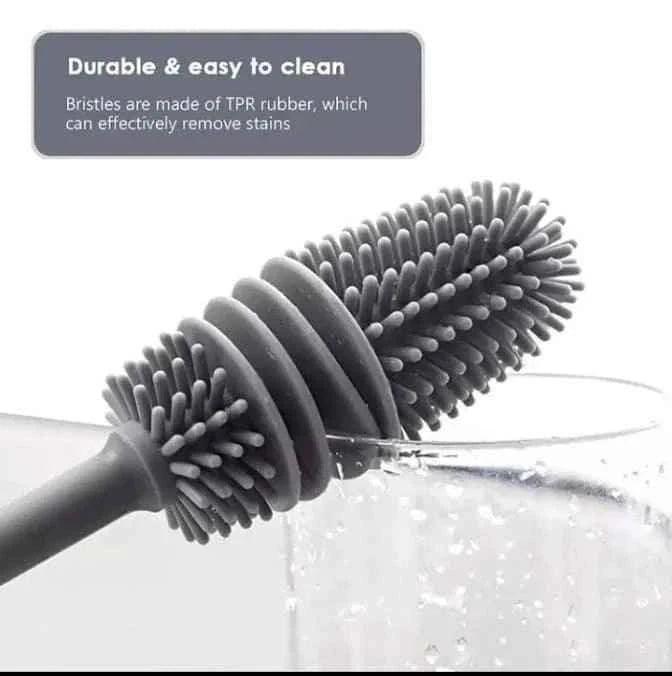 Bottle Cleaning Brush with Rubber TPR Bristles for Deep Cleaning - Clarify.pk