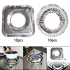 10pcs Reusable Aluminum Foil Stove Top Covers - High Temperature Resistant Burner Protectors for Easy Cleaning - Clarify.pk