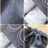 10 Travel Shoe Pouches Grey Fabric Dustproof - 10 Pieces - Clarify.pk