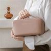 Classy Leather Cosmetic Bag, Portable Makeup Pouch for Travel - Clarify.pk