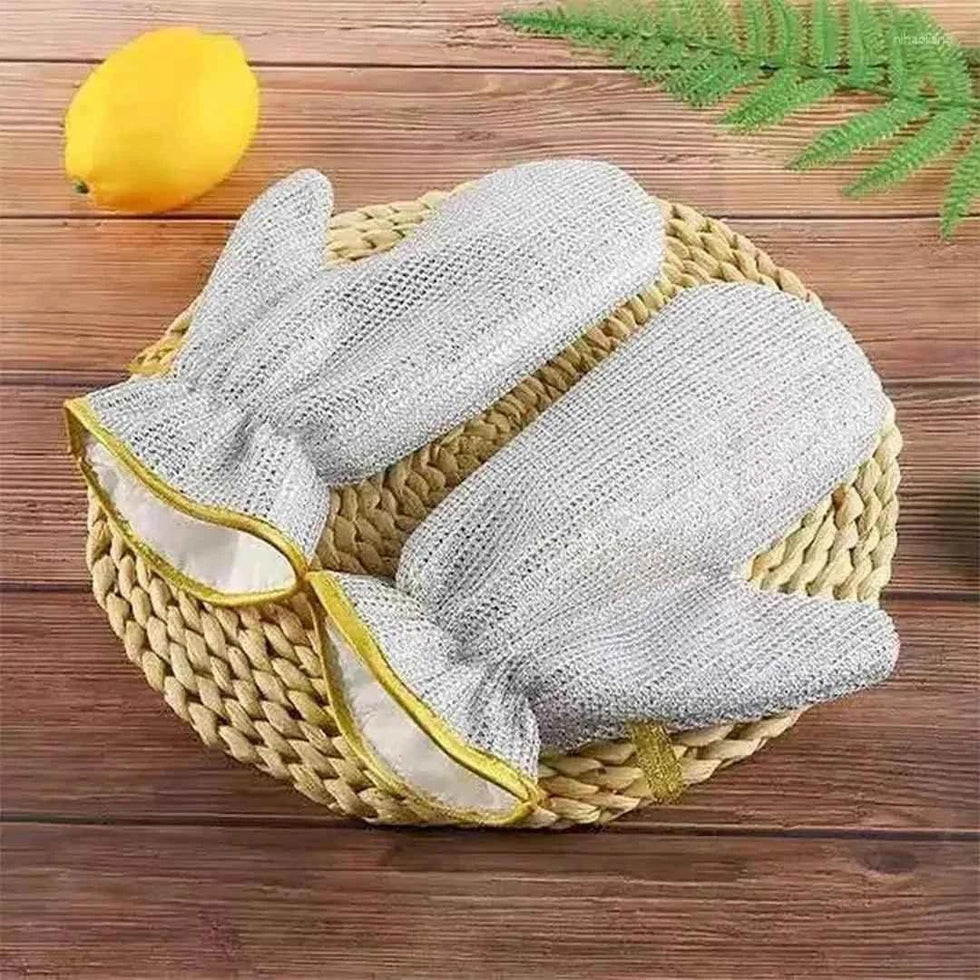 Kitchen Steel Dishwashing Gloves Pair for Ultimate Cleaning Power