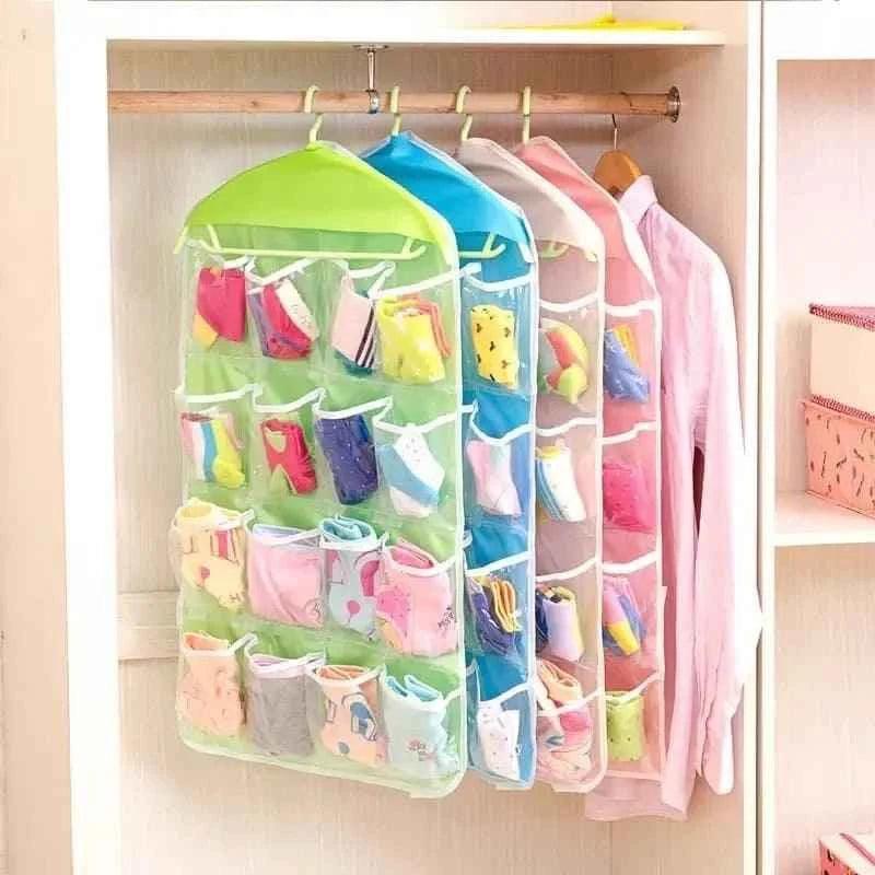 16 Pockets Multifunctional Socks Organizer - Clarify.pk