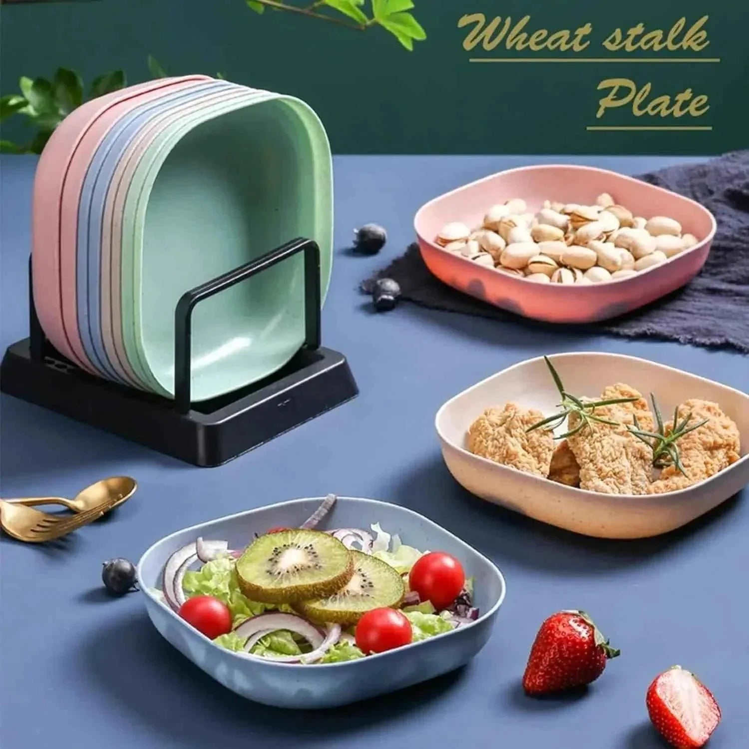 10Pcs Spit Bone Dish Set – Multi-Function Food Grade Plastic Plates - Clarify.pk