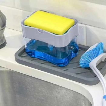 3 in 1 Soap Dispenser - Multi-functional Kitchen Accessory and Cleaner - Clarify.pk