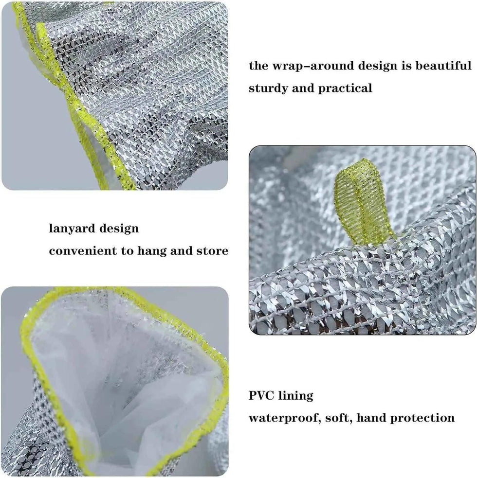 Kitchen Steel Dishwashing Gloves Pair for Ultimate Cleaning Power