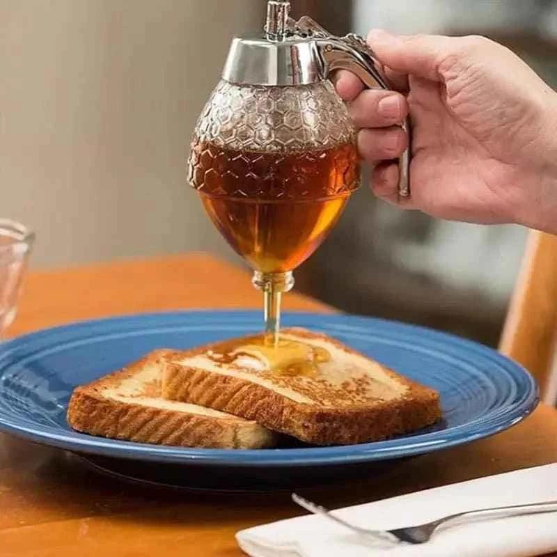Transparent Honey Dispenser for Easy Pouring and Storage in Acrylic - Clarify.pk