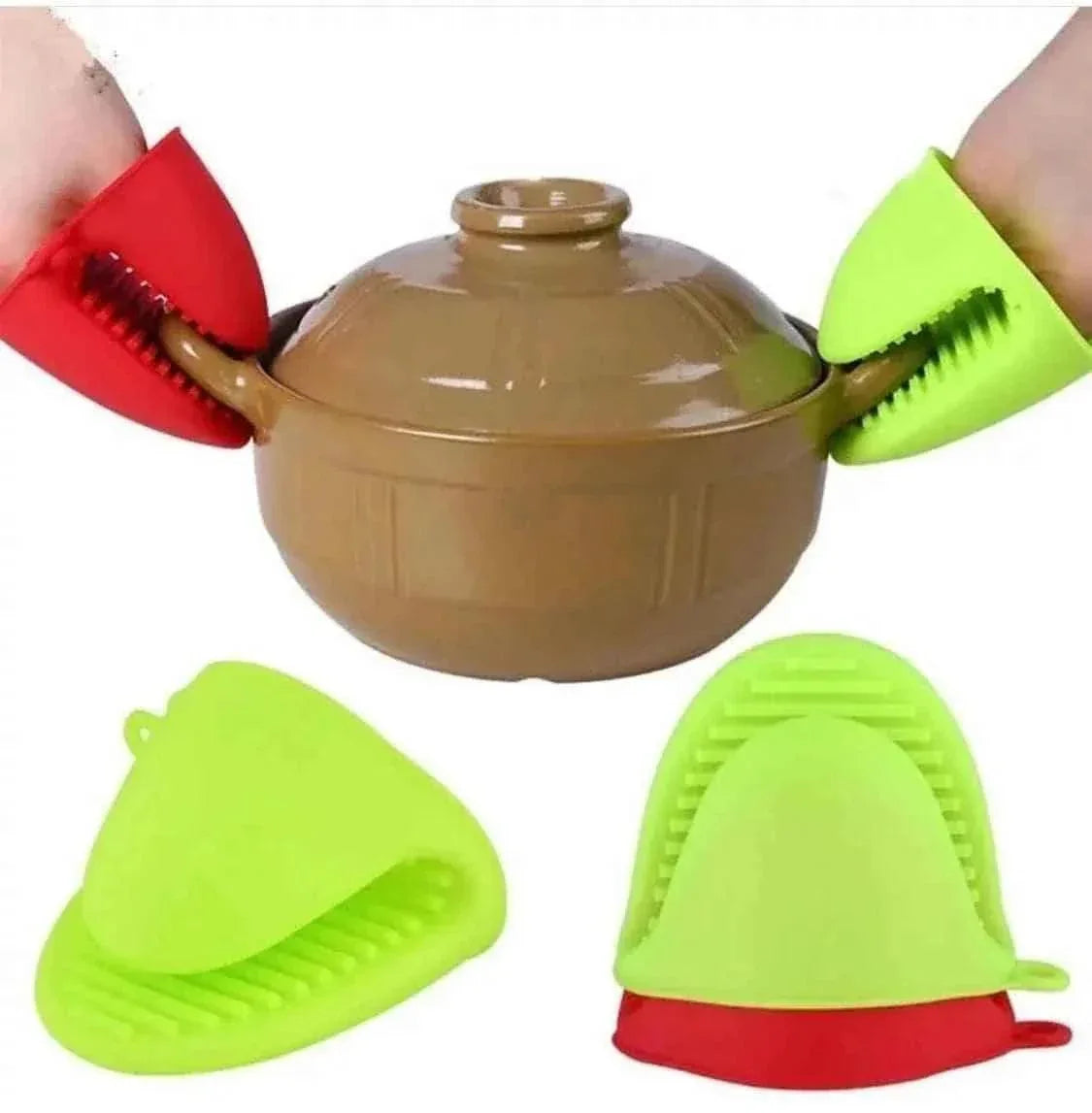 Silicone Heat Resistant Gloves with Non-Stick Clips - Clarify.pk