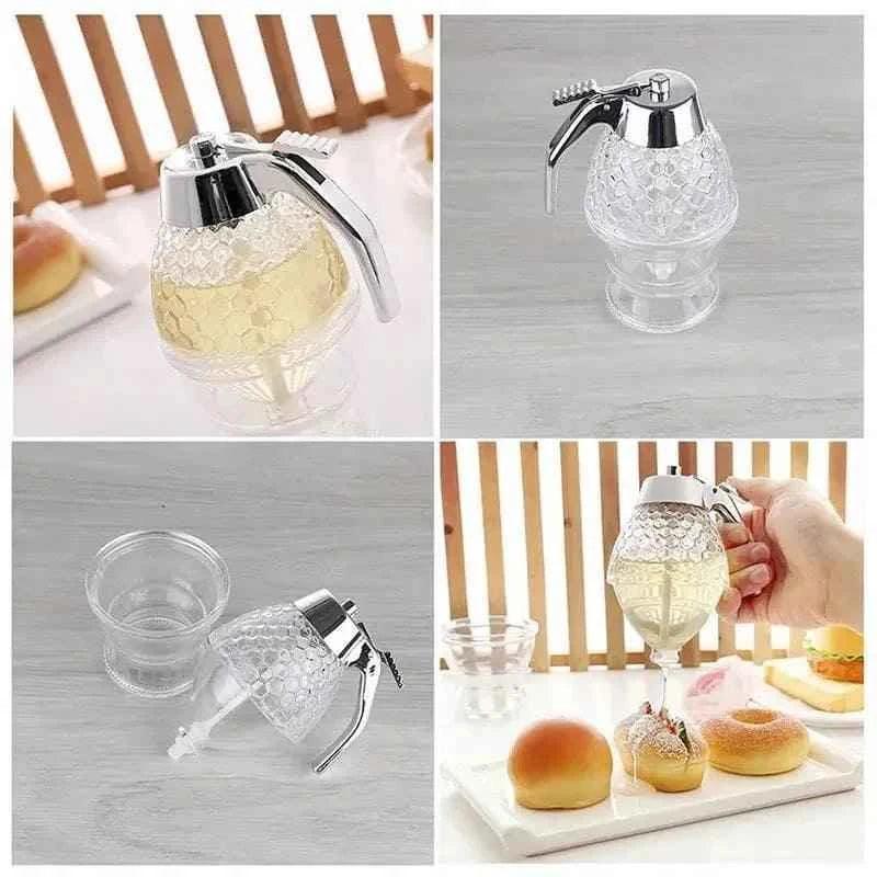 Transparent Honey Dispenser for Easy Pouring and Storage in Acrylic - Clarify.pk