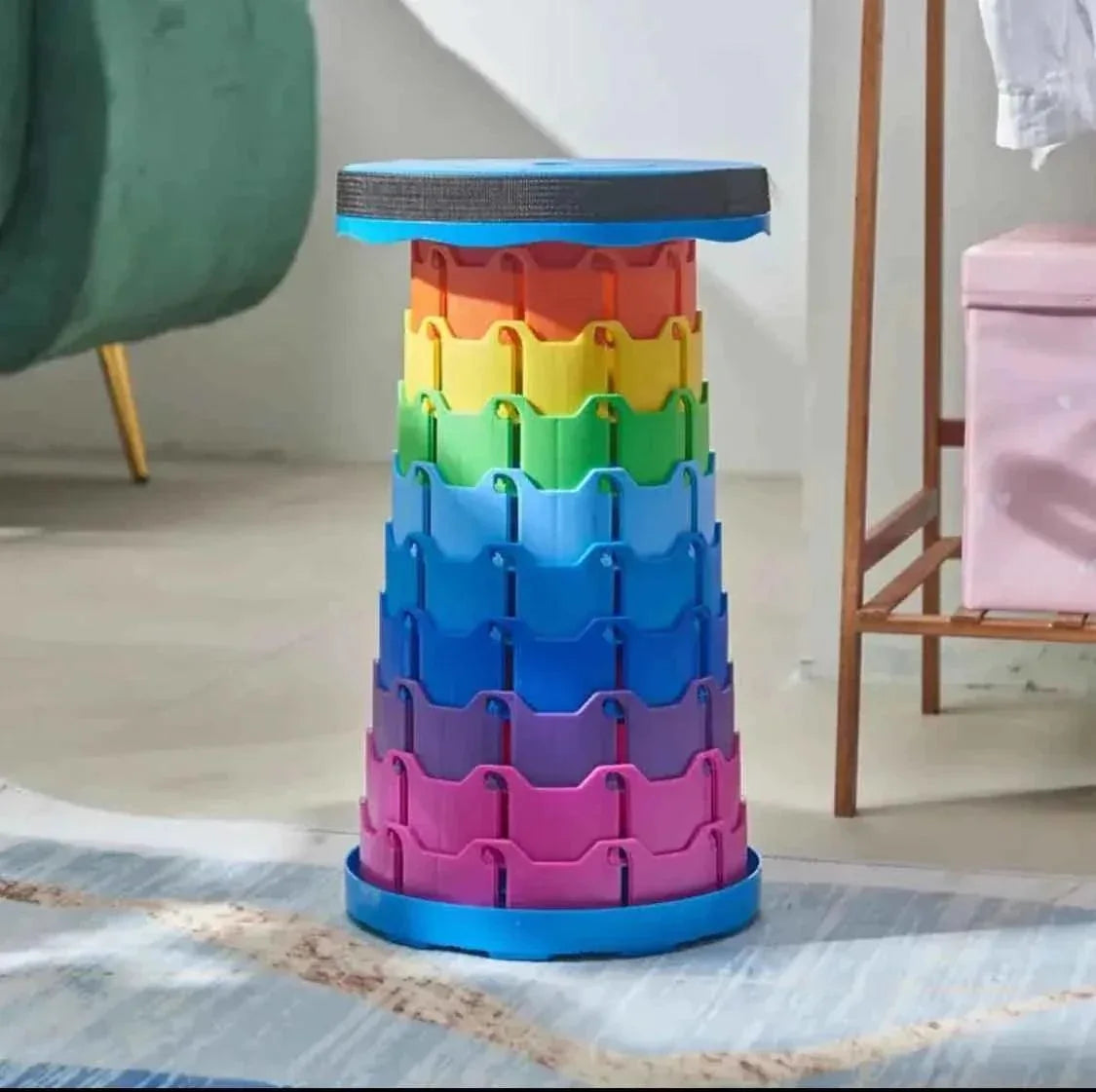 Outdoor Retractable Stool - Telescopic Folding Chair for Camping and Travel - Clarify.pk