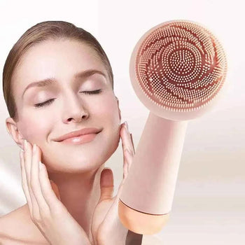 Rechargeable silicone facial cleansing brush for deep cleaning | Trenducts.pk