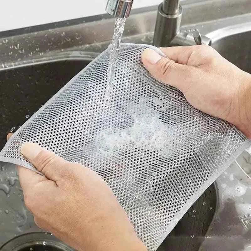 Non-Scratch Cleaning Cloth for Dishes | Durable Steel Wire Dishcloth - Clarify.pk