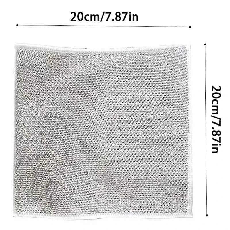 Non-Scratch Cleaning Cloth for Dishes | Durable Steel Wire Dishcloth - Clarify.pk