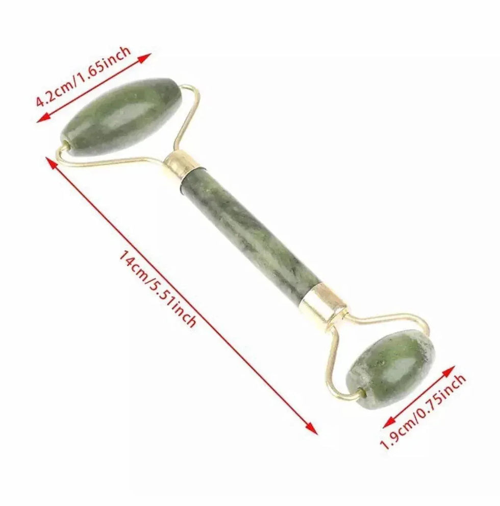 Jade Roller and Gua Sha Set for Glowing Skin Massage and Skincare