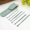 Pack of 2 Stainless Steel Ear Cleaner Tools - 6 Pieces Earpick Wax Removal Set