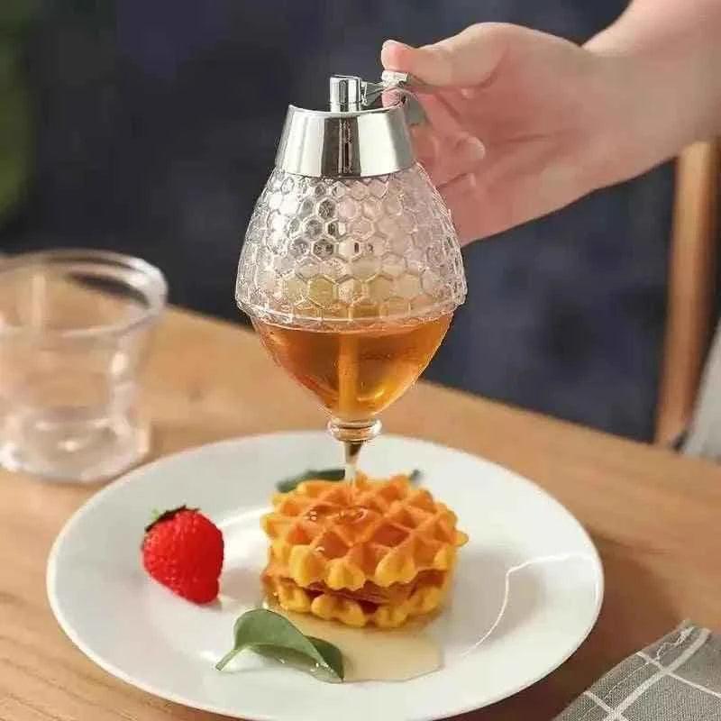 Transparent Honey Dispenser for Easy Pouring and Storage in Acrylic - Clarify.pk
