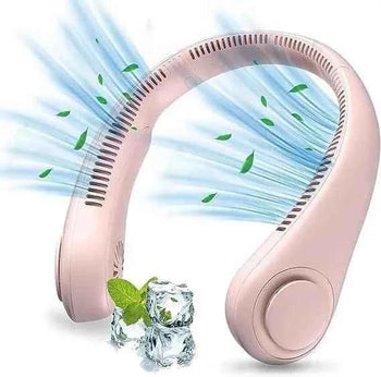 Portable Neck Fan for Summer Travel and Outdoor Sports - Mini Air Cooler Conditioner - Clarify.pk