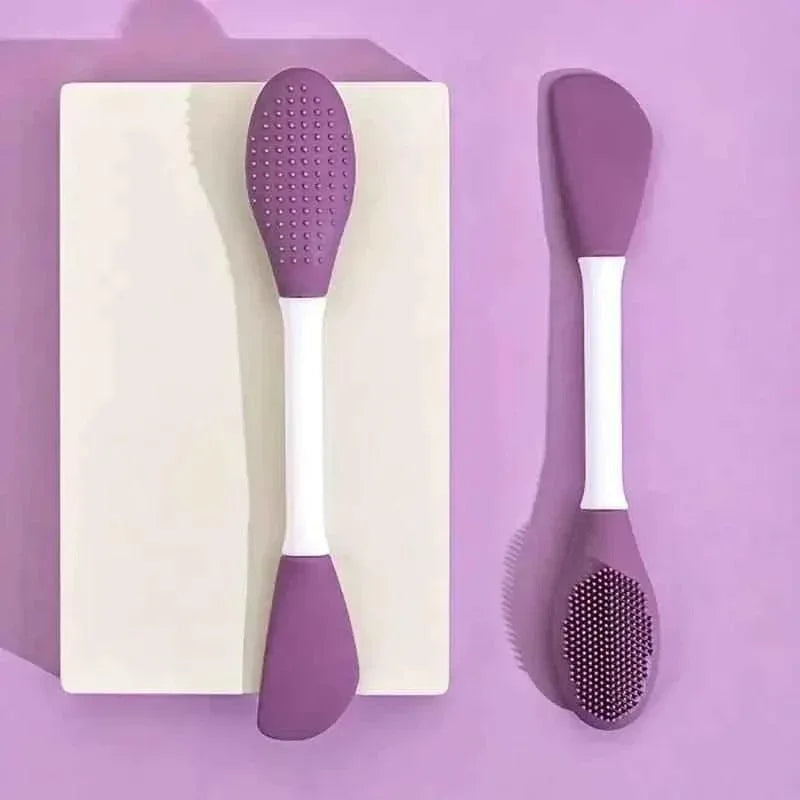 Double Head Silicone Facial Mask Brush for Smooth Application and Even Distribution