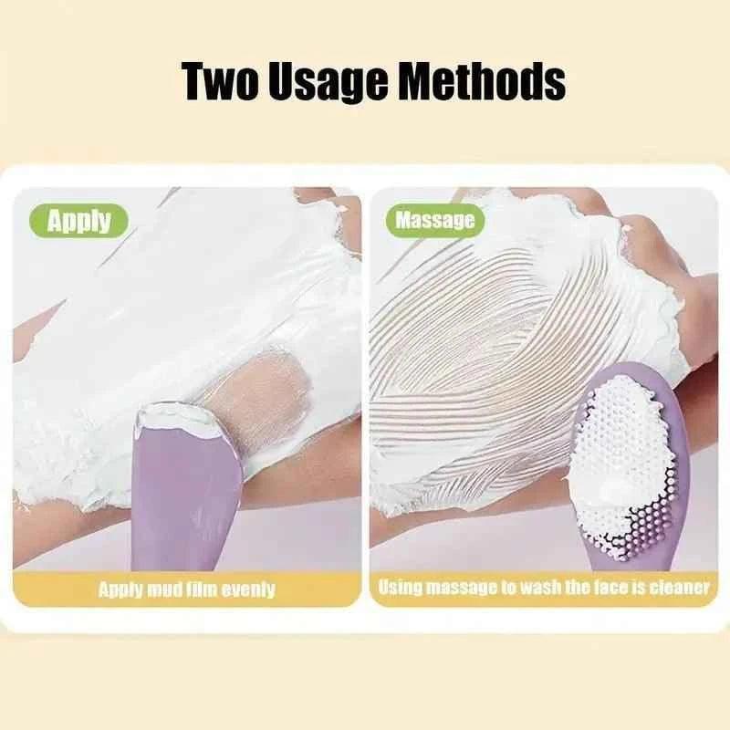 Double Head Silicone Facial Mask Brush for Smooth Application and Even Distribution