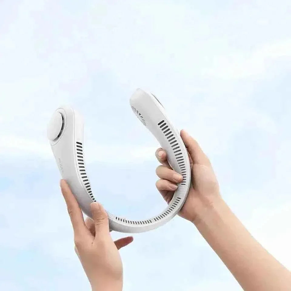 Portable Neck Fan for Summer Travel and Outdoor Sports - Mini Air Cooler Conditioner - Clarify.pk