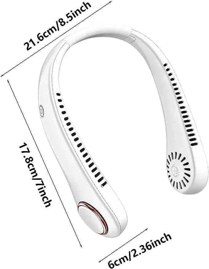 Portable Neck Fan for Summer Travel and Outdoor Sports - Mini Air Cooler Conditioner - Clarify.pk