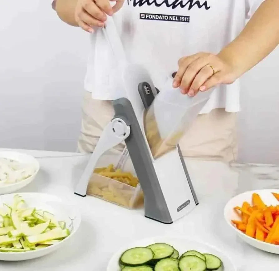 5 in 1 Manual Vegetable Cutter - Versatile Kitchen Tool for Slicing, Dicing, Chopping, and Julienne - Clarify.pk