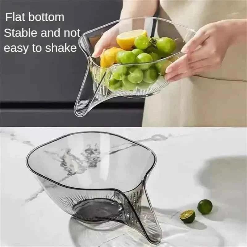 Multipurpose Kitchen Basket - Acrylic Drainage Basket for Fruits and Vegetables