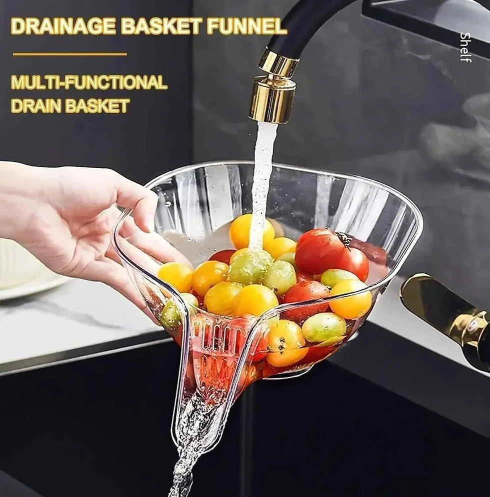 Multipurpose Kitchen Basket - Acrylic Drainage Basket for Fruits and Vegetables