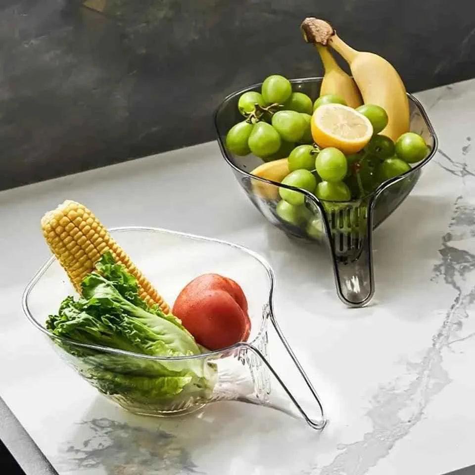 Multipurpose Kitchen Basket - Acrylic Drainage Basket for Fruits and Vegetables