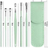 Pack of 2 Stainless Steel Ear Cleaner Tools - 6 Pieces Earpick Wax Removal Set