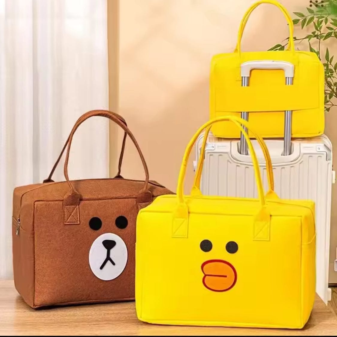 Cartoon Emoji Kids Travel Bag