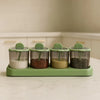 4-in-1 Seasoning Spice Jar Set – Multi-Compartment Kitchen Organizer - Clarify.pk
