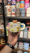 Ceramic Cute Bear Mug With Silicone Lid - Trenducts.pk