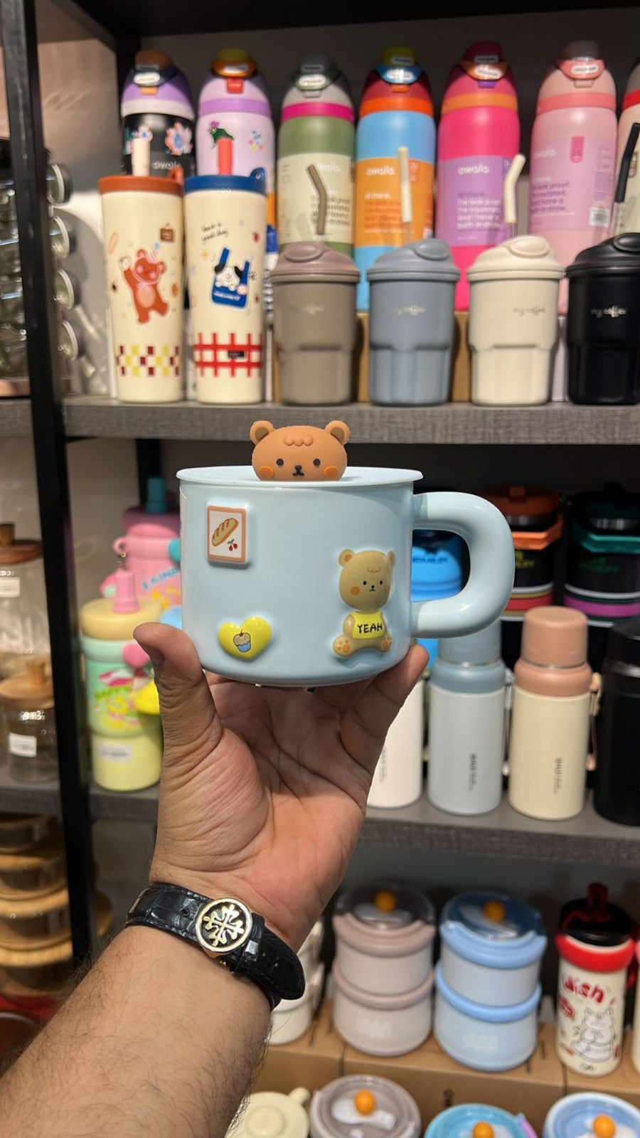 Ceramic Cute Bear Mug With Silicone Lid - Trenducts.pk