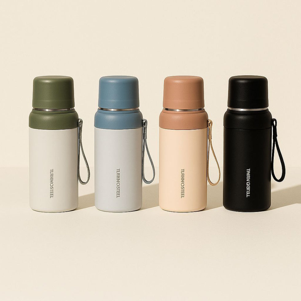 Premium PureSip Vacuum Thermo Bottle - 600ml Insulated (Random Color) - Trenducts.pk