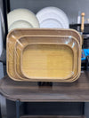 3-Piece Bamboo Nesting Tray Set - Natural Serving Trays - Trenducts.pk